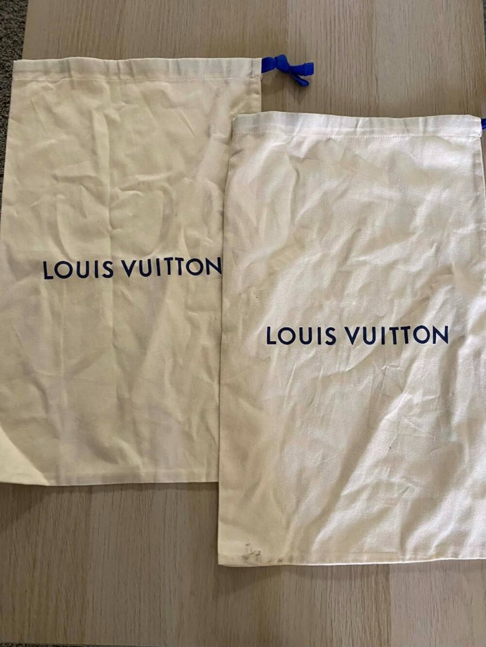 Authentic Louis Vuitton 2 Ex Large Empty Drawstring Dust bag  19.25”X 12 Inches.